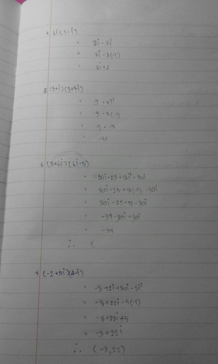 จำนวนเชิงซ้อน ช่วยดูให้หน่อยค่ะ