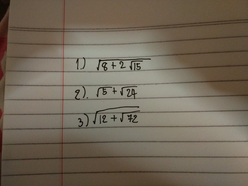 การหารากที่สองของจำนวนที่อยู่ในรูป x คูณ 2 รูท y