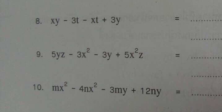 ถามการบ้าน เรื่อง การแยกตัวประกอบพหุนาม