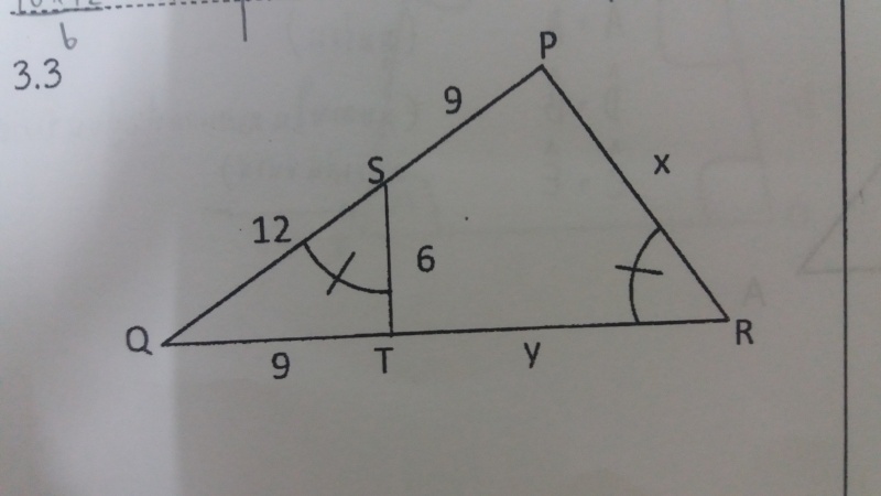ถามการบ้านเรื่องความคล้าย ม.3 ค่ะ