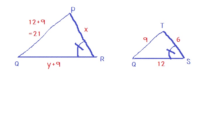 ถามการบ้านเรื่องความคล้าย ม.3 ค่ะ