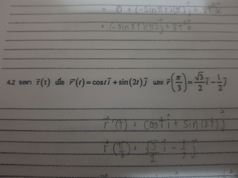 หาr(t) จากr'(t)