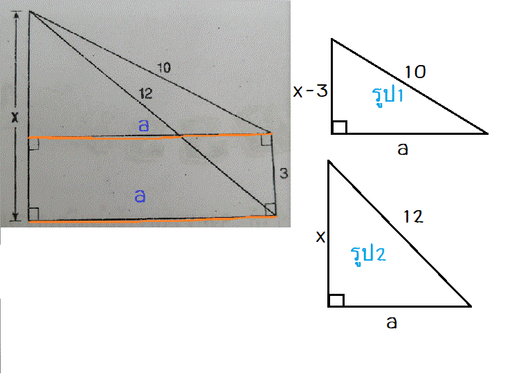 ถามการบ้านทฤษฎีพีทาโกรัสข้อนี้หน่อยค่ะ