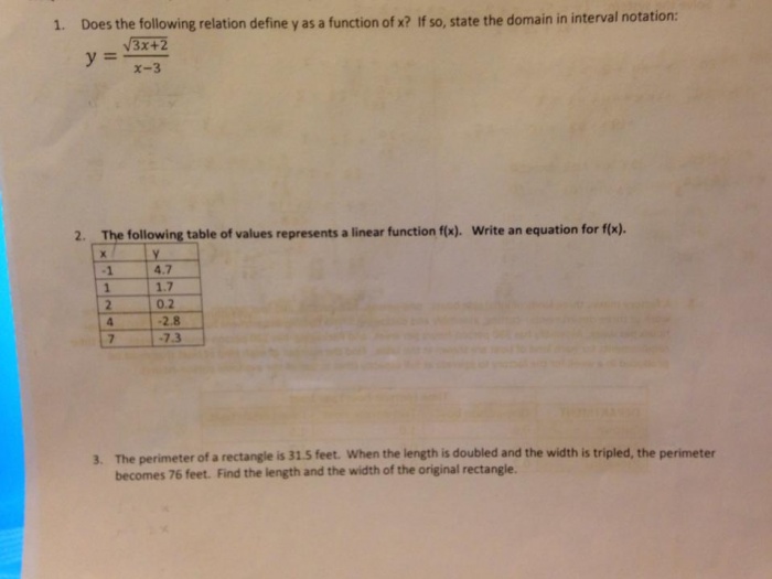 Domain, Linear function, Rectangle